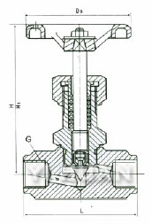 JG-1/2F美标多口计量阀结构图