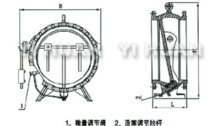 微阻缓闭消声止回阀 结构图